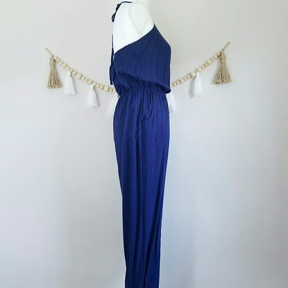 *SOLD* Lulu's Learning to Fly Navy Jumpsuit - Picture 4 of 8